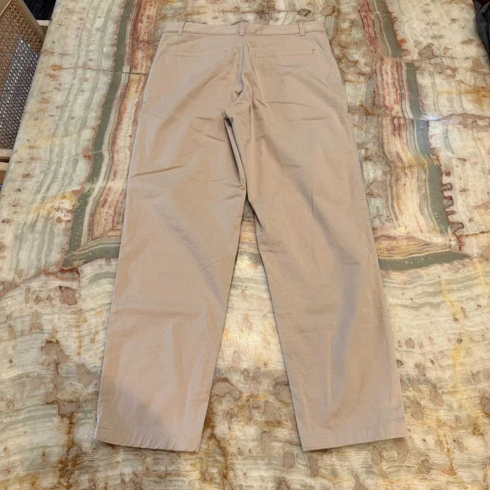 COS Mens Pleated Front Chino Pants Classic‎ Khaki Beige Tapered Leg Size 32R